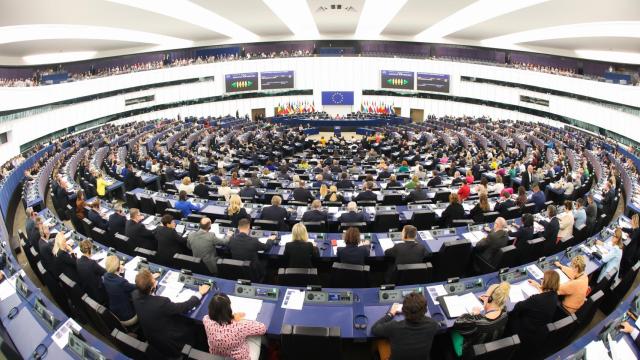 El pleno de la Eurocámara, durante la votación de este jueves en Estrasburgo.