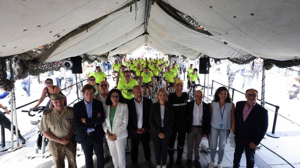 Maratón de bicis estáticas en Toledo. Foto: