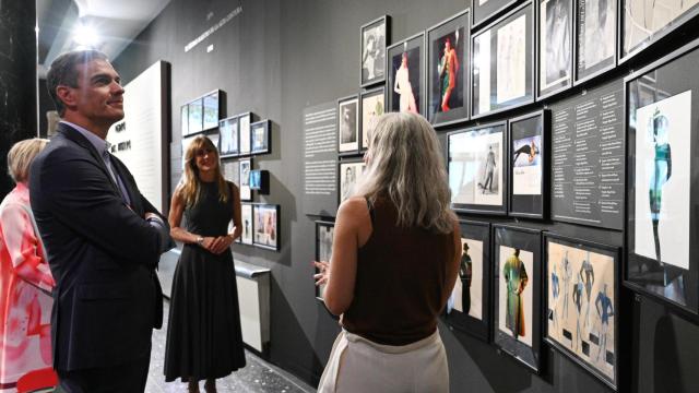 Pedro Sánchez y Begoña Gómez, este jueves, en el Museo Lázaro Galdiano de Madrid.