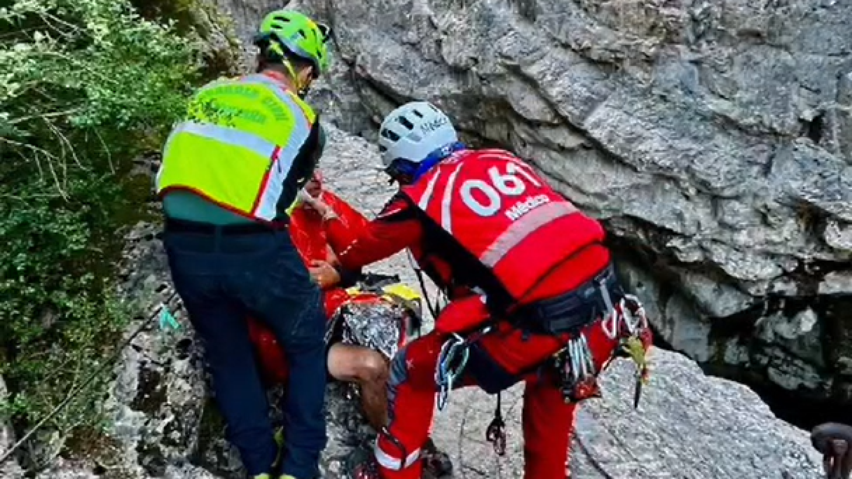 Rescate de un herido grave en el Cañón de Añisclo (Huesca)