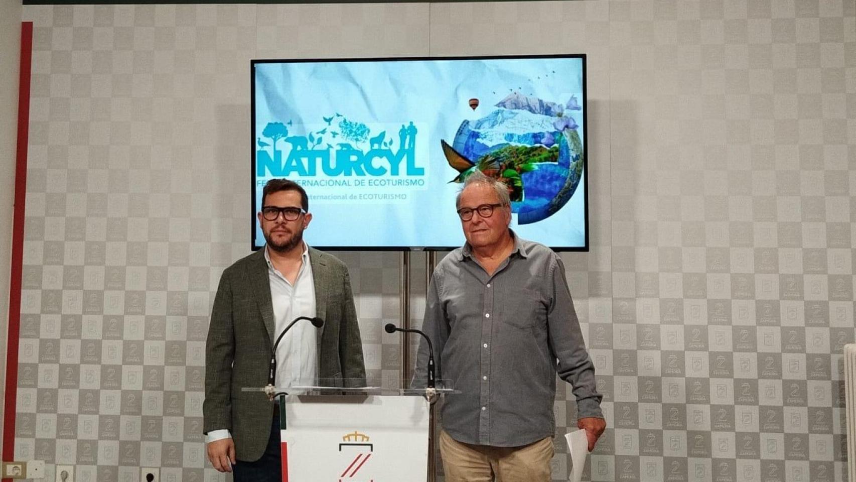 Víctor López de la Parte y Christoph Strieder, durante la presentación de la Feria de  Naturcyl en Zamora