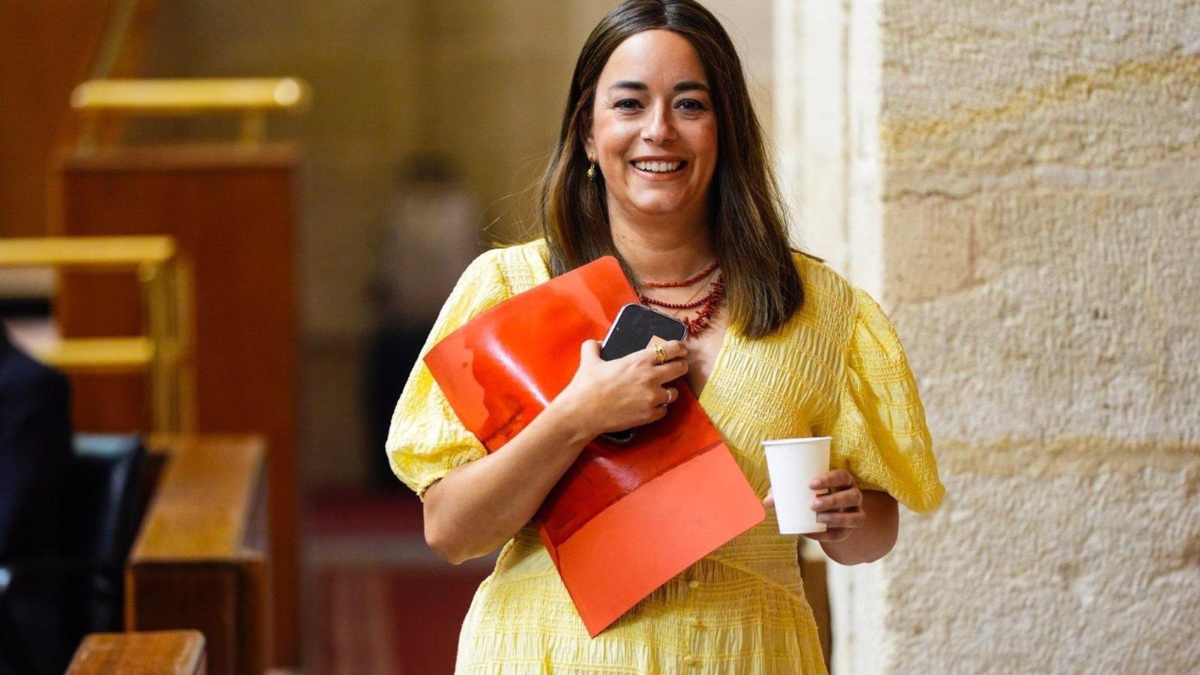 María Díaz Cañete, en el Parlamento de Andalucía.