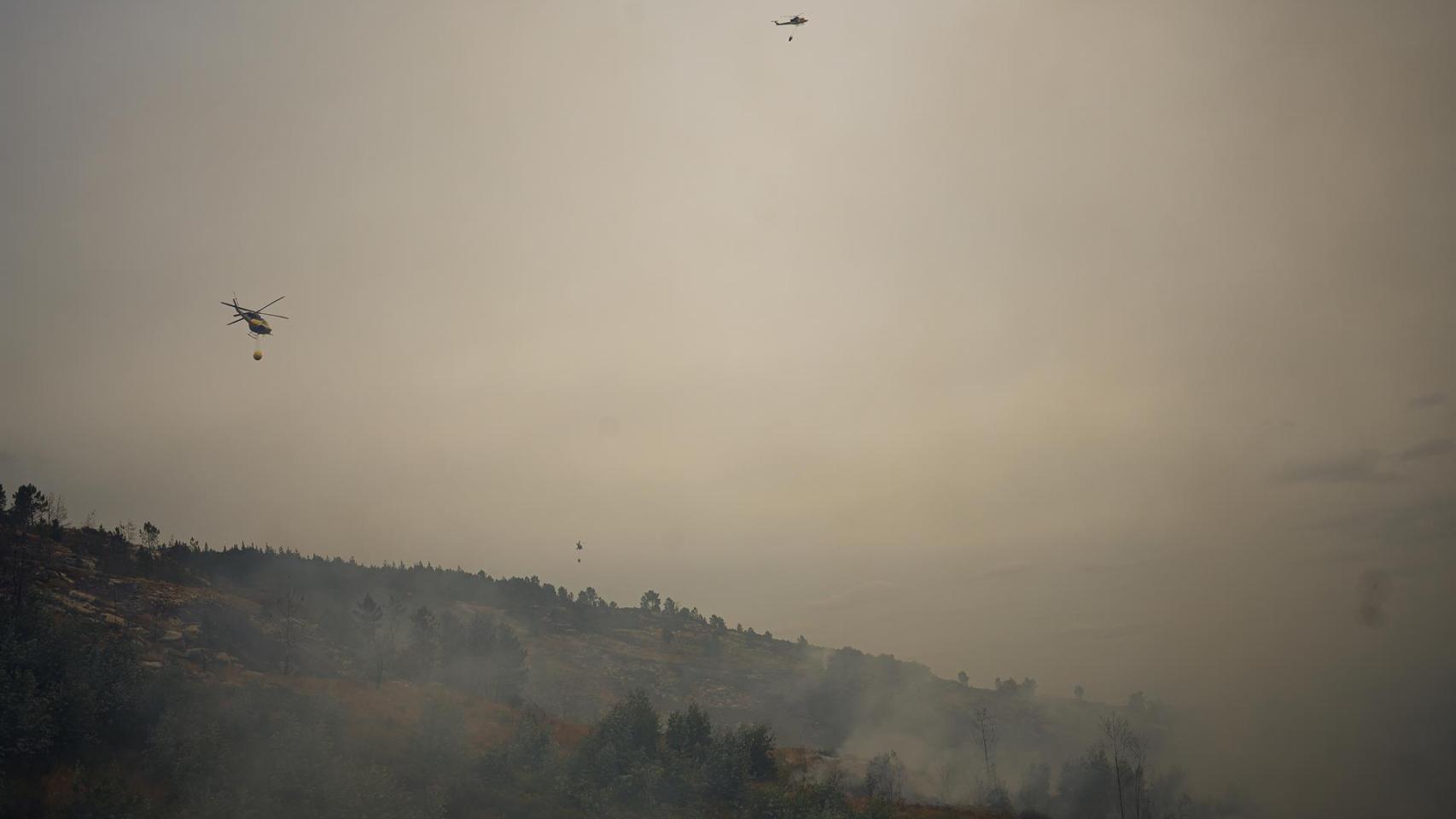 Uno de los incendios registrados en la provincia de Pontevedra a comienzos de este mes de septiembre.