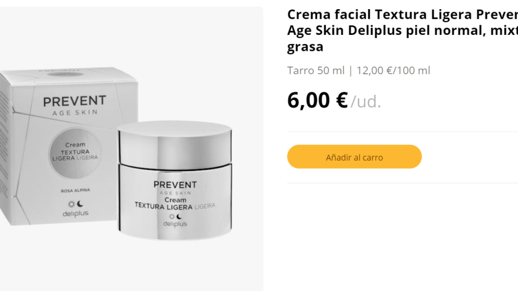 Crema facial Prevent Age.