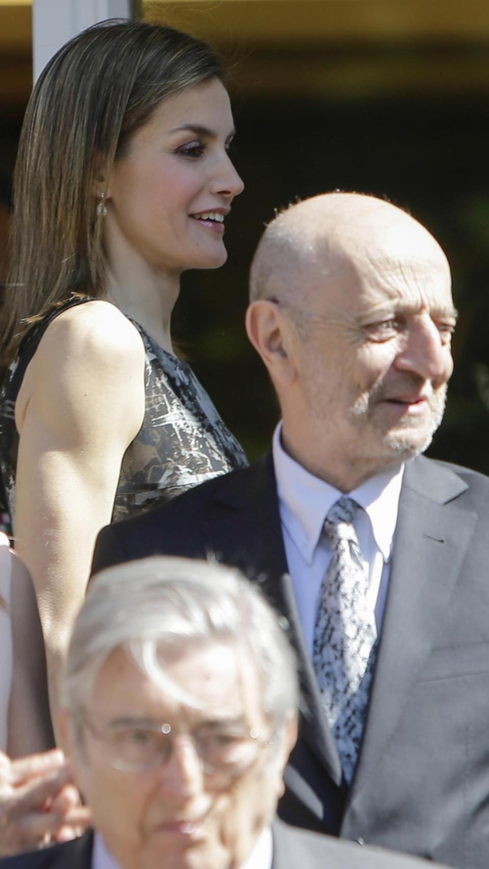 Andrés Aberasturi junto a la reina Letizia, en junio de 2016.