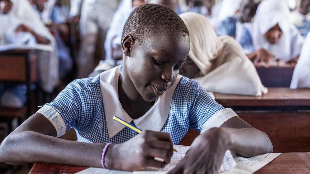 Estudiante en el campo de refugiados de Kakuma (Kenia).