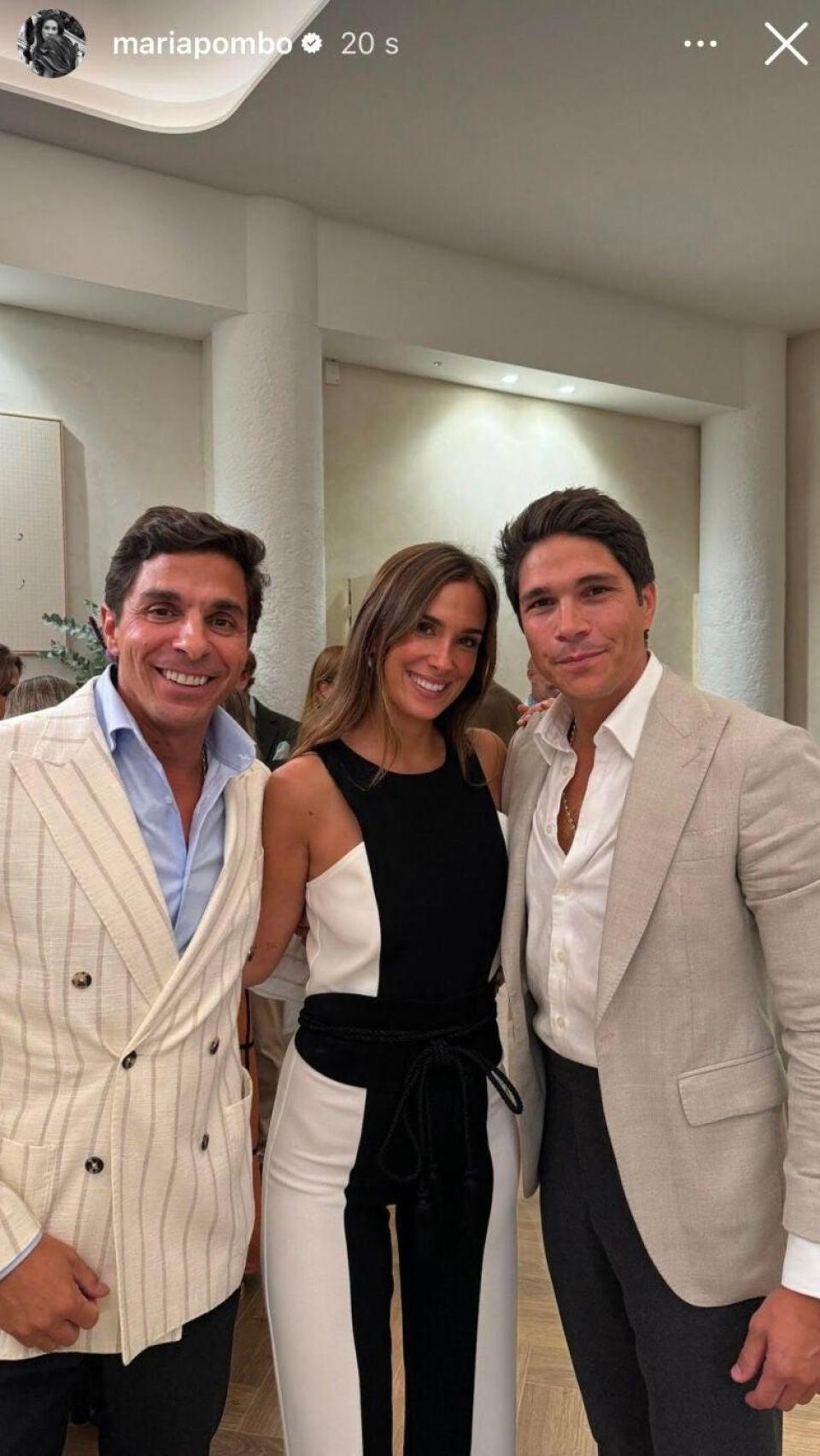 María Pombo, en un 'stories' de Instagram.