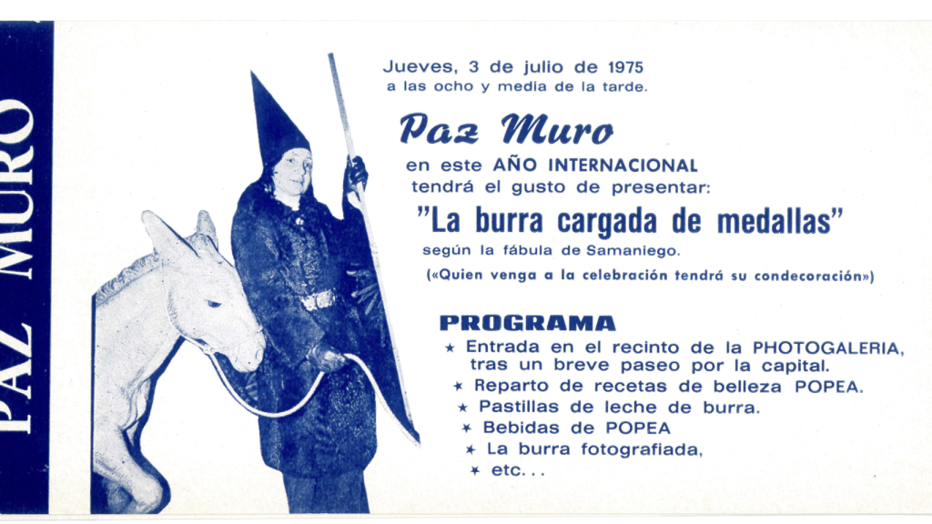 Una invitación de una de las acciones de Paz Muro. Foto: Archivo Paz Muro / Museo La Neomudéjar