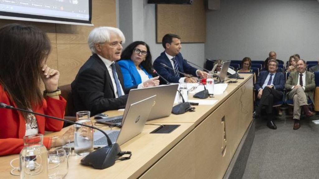 El presidente del Consejo General de la Abogacía, Salvador González, durante la reunión del pleno de la institución este viernes./