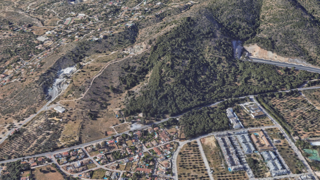 Vista de los terrenos de El Albaricocal, en la zona de Churriana.