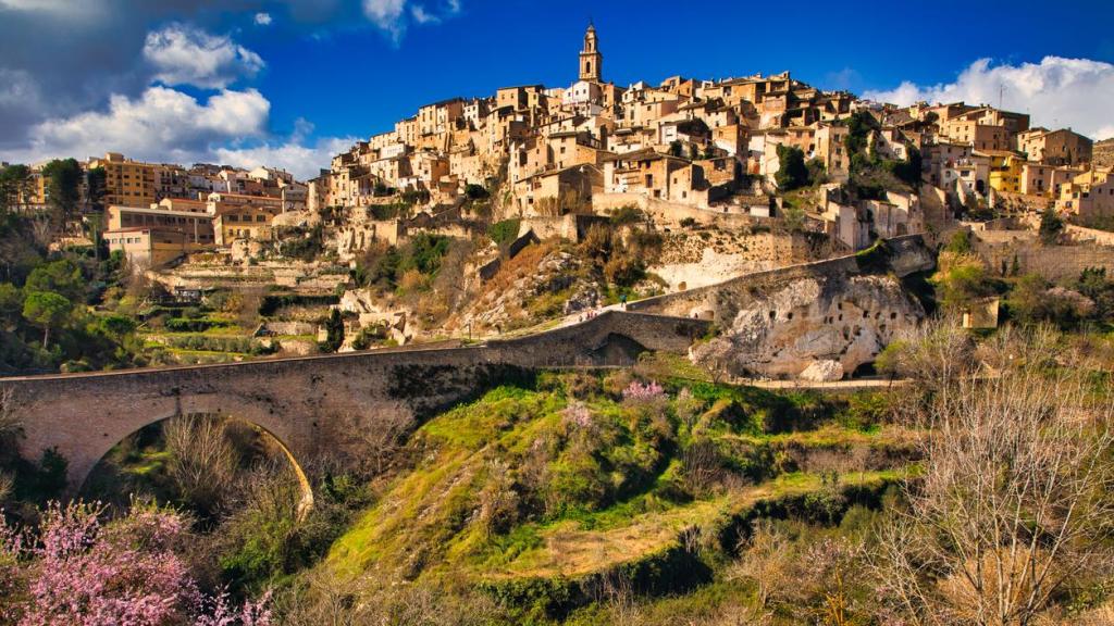 El pueblo medieval de Bocairent, Valencia.