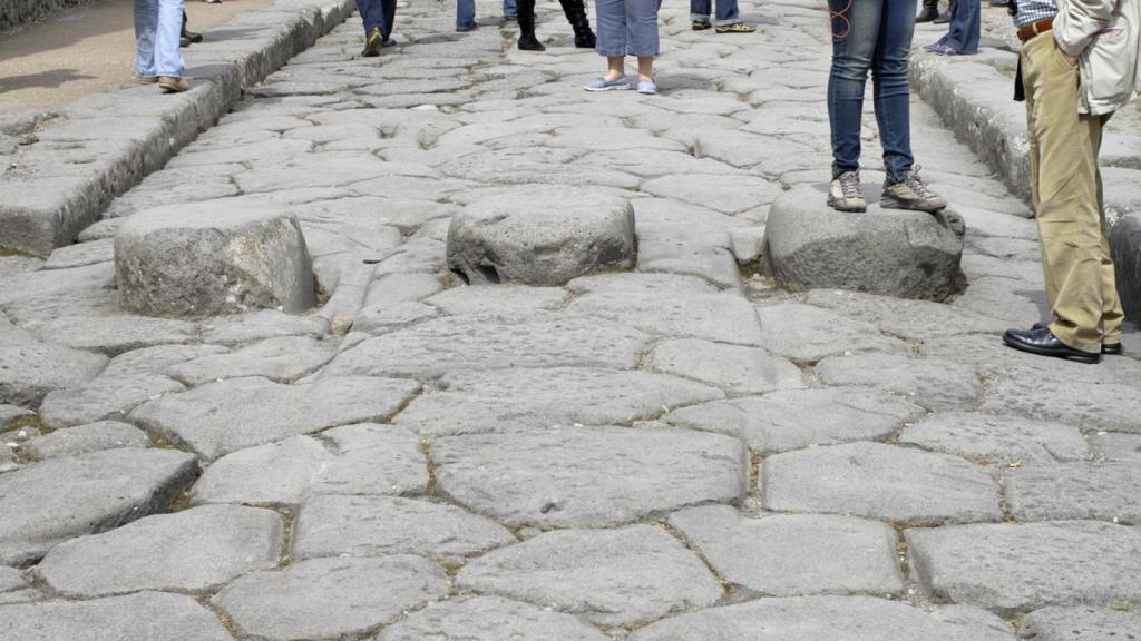 Pasos de cebra en Pompeya.