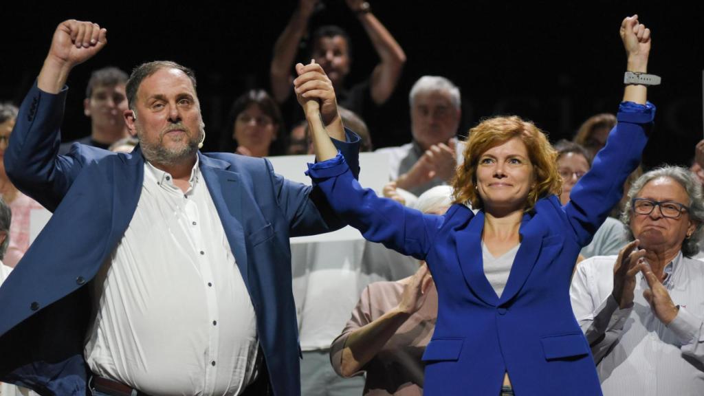 Oriol Junqueras y Elisenda Alamany, en la presentación de la candidatura 'Militancia Decidim'