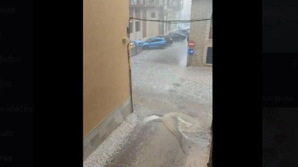 Lluvia y granizo en San Esteban de Gormaz