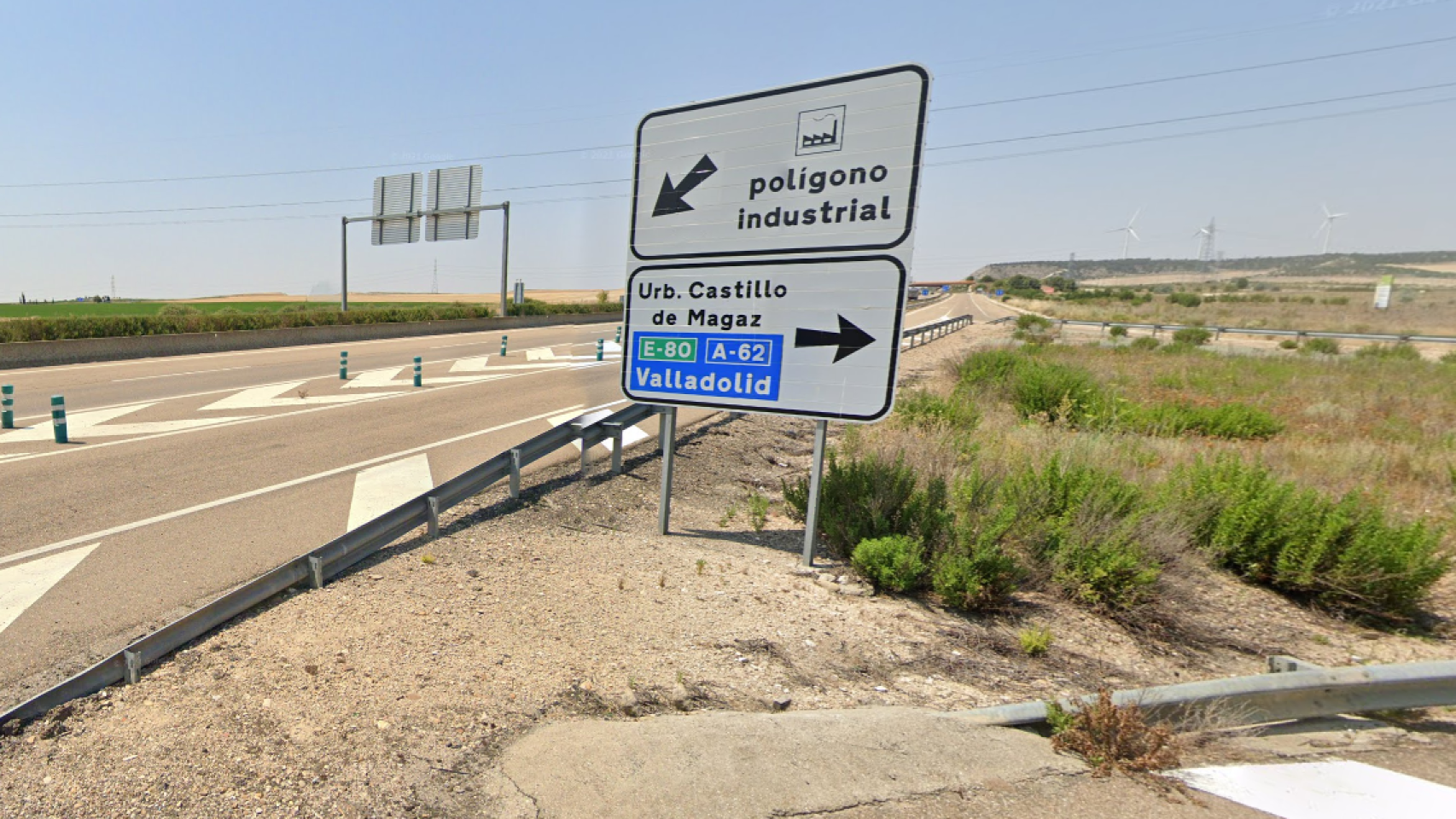 Entrada al polígono de Magaz de Pisuerga (Palencia)