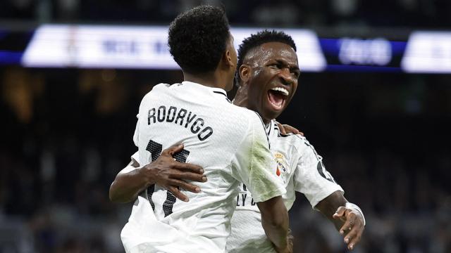 Vinicius celebra con Rodrygo