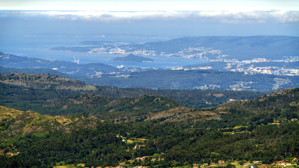 Vista de la ría de Pontevedra desde el mirador