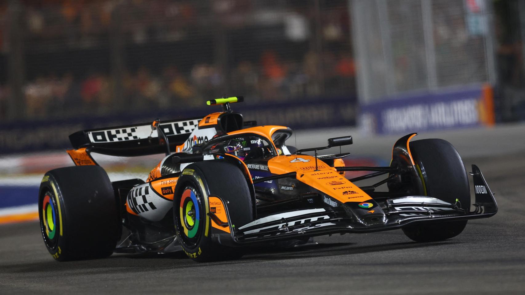 Norris, durante el GP de Singapur.