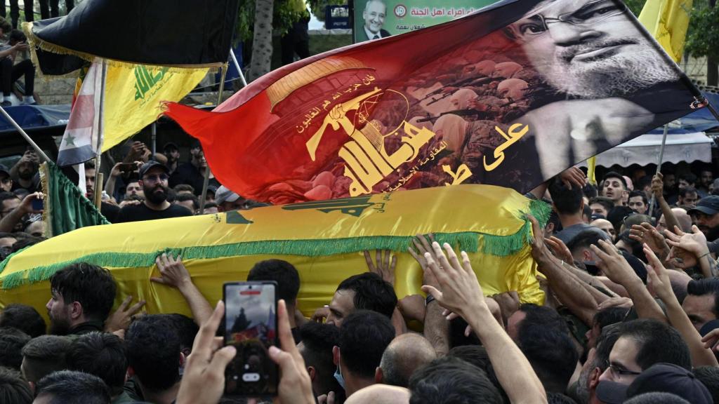 Funeral por el terrorista de Hezbolá Ibrahim Akil.