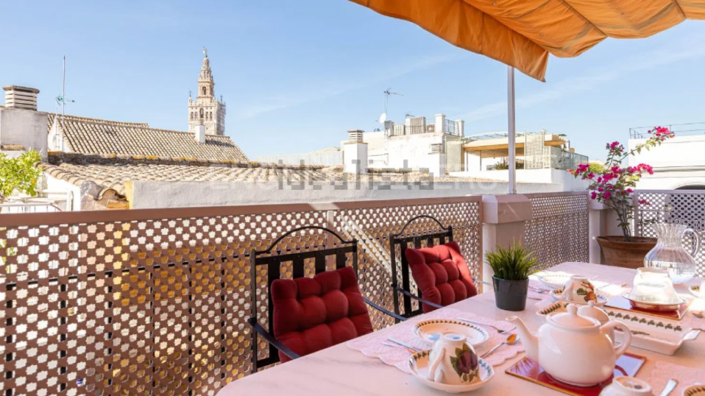 Vistas desde el piso de Sevilla más caro de alquiler.