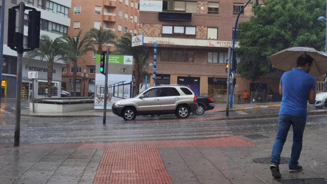 Un día de lluvias de este septiembre en Alicante.