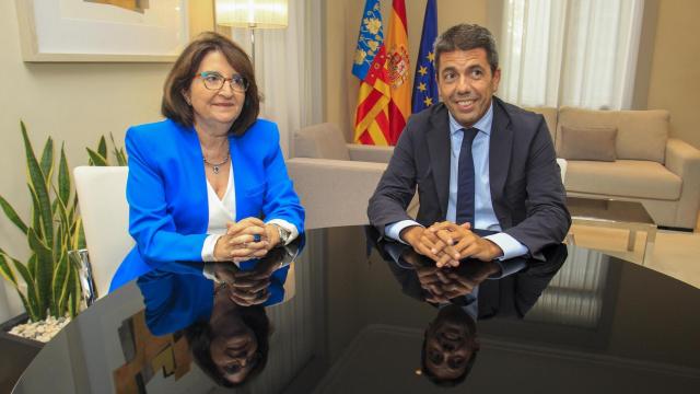 Amparo Navarro y Carlos Mazón, en la reunión de este lunes en Alicante.