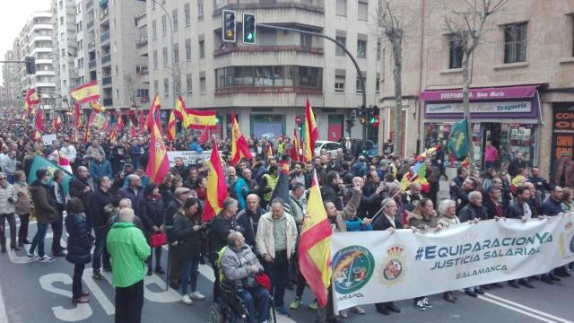 Imagen de archivo de una concentración de Jusapol en Salamanca.