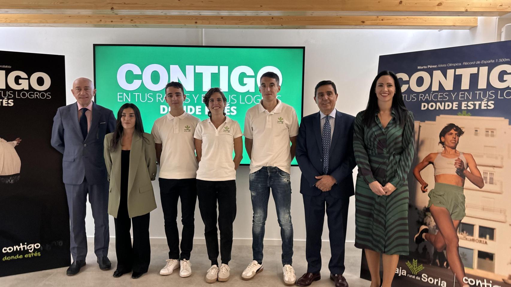 Caja Rural de Soria presenta 'Contigo', la nueva campaña abanderada por Marta Pérez, Héctor Díez y Daniel Mateo