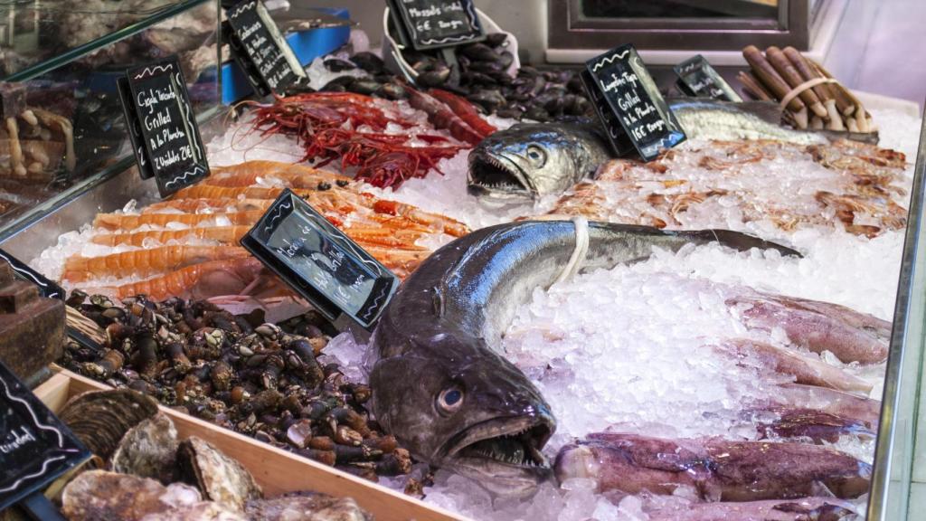 Pescadería en Madrid.