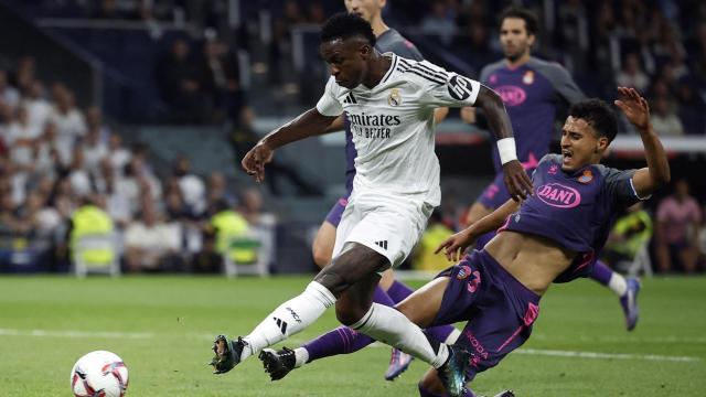 Vinicius marca un gol frente al Espanyol.