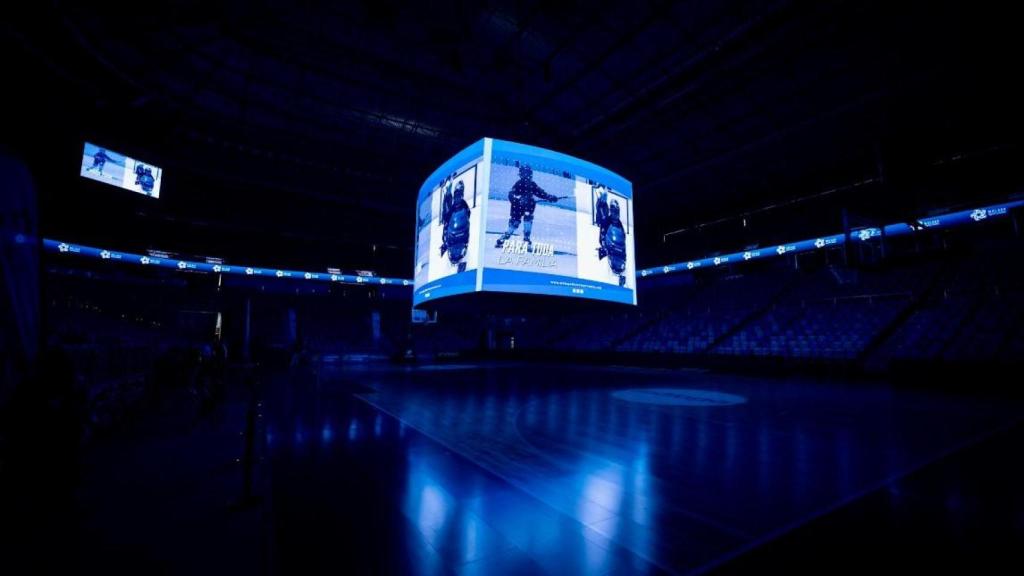 El nuevo videomarcador del Palacio de Deportes 'José María Martín Carpena'.