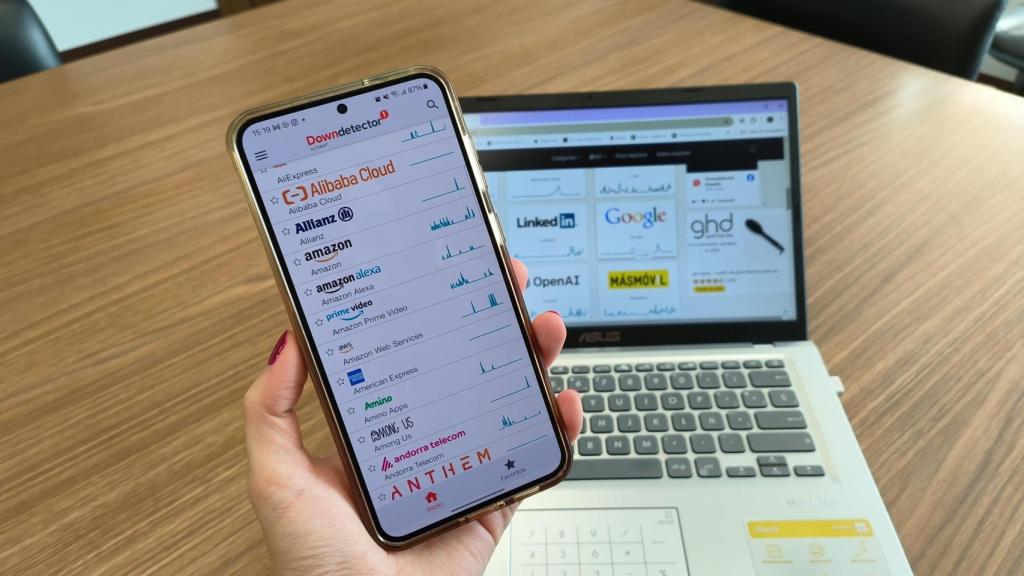 Downdetector en la app y versión web