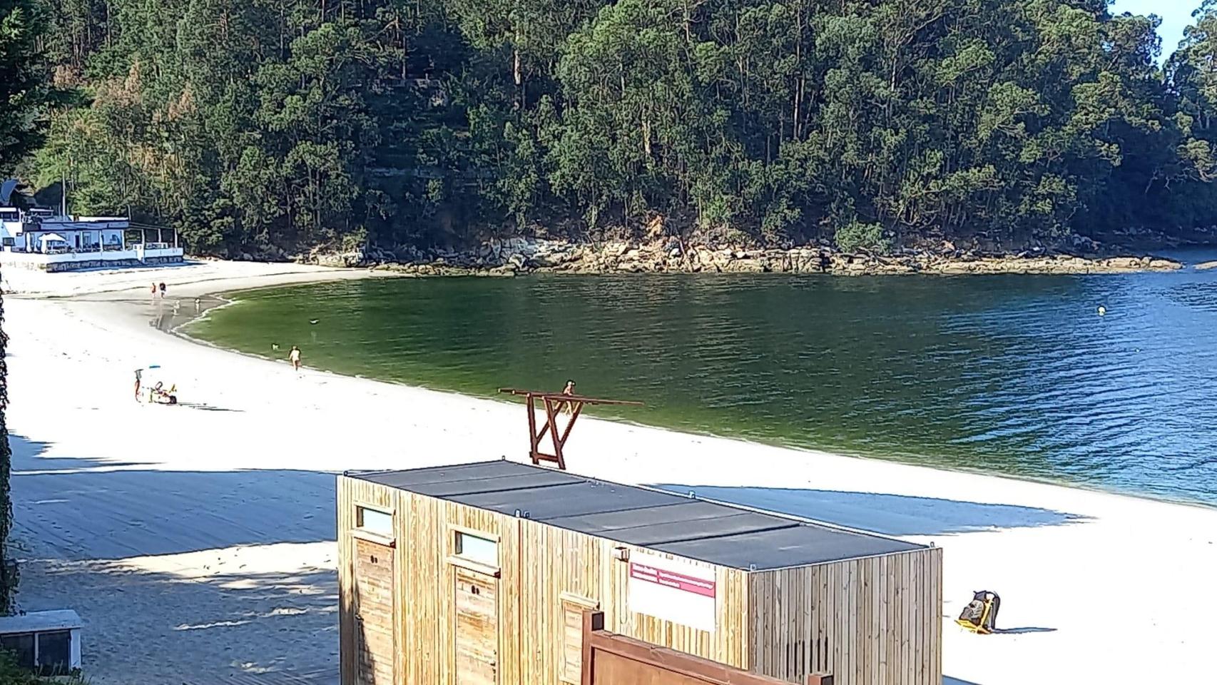 Playa de Mogor, en Marín (Pontevedra)