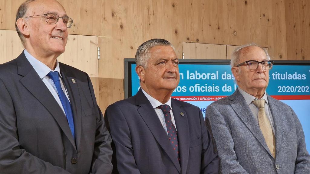 Reigosa, Pedrosa y Espada durante la presentación