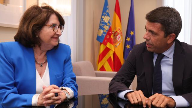 Amparo Navarro y Carlos Mazón en la reunión de este lunes en Alicante.