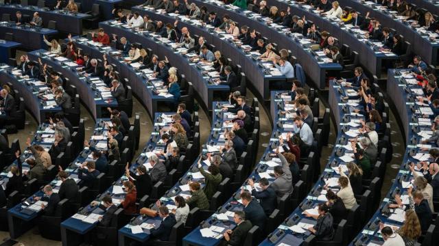 Imagen de la votación del Parlamento Europeo del pasado miércoles