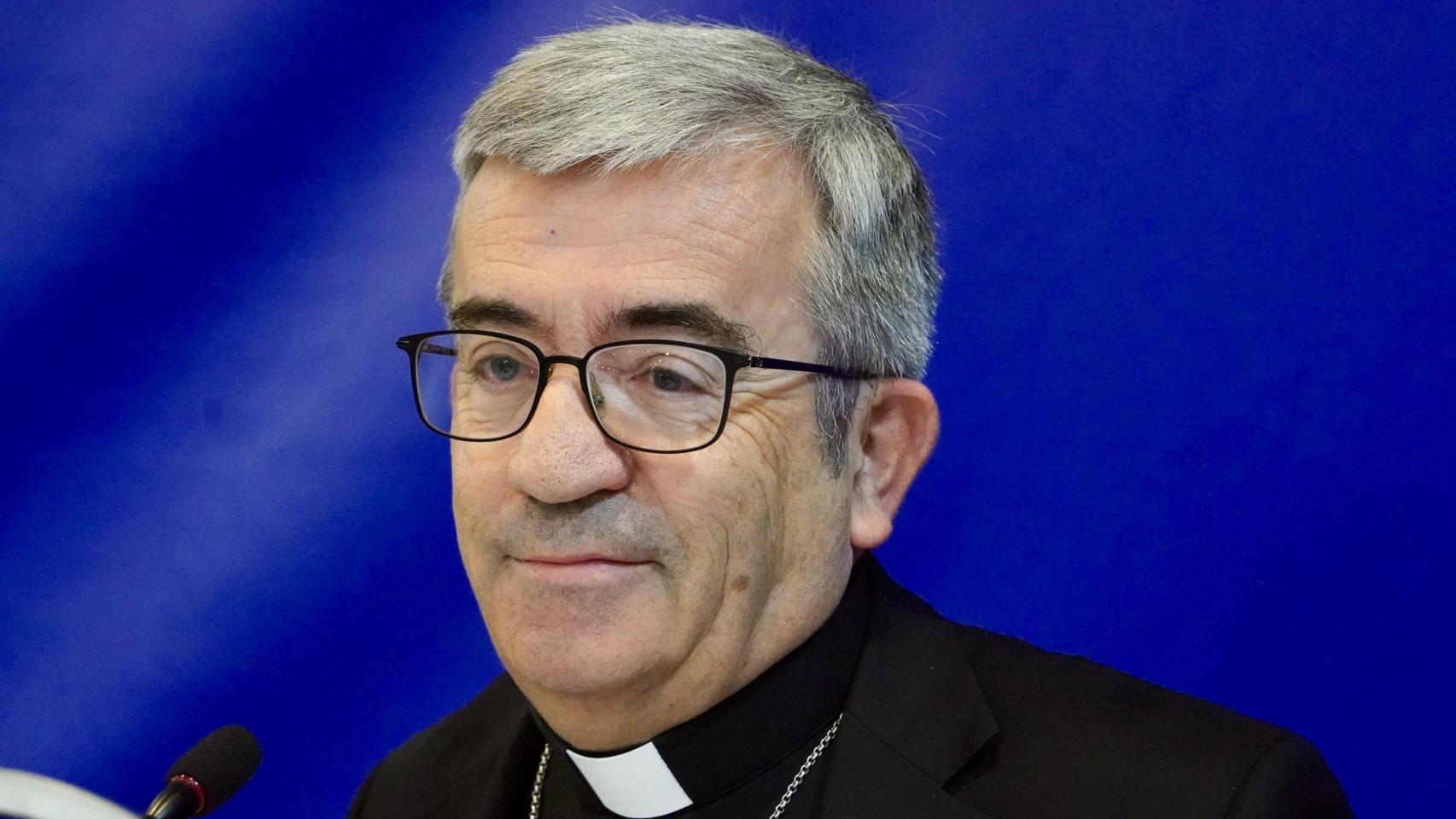 El presidente de la Conferencia Episcopal Española y arzobispo de Valladolid, Luis Argüello, durante su intervención de este martes