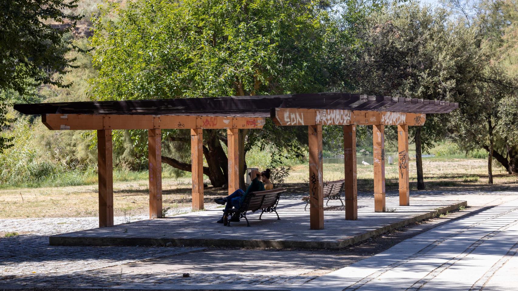 Las estructuras de madera serán rehabilitadas y se eliminarán las pintadas.