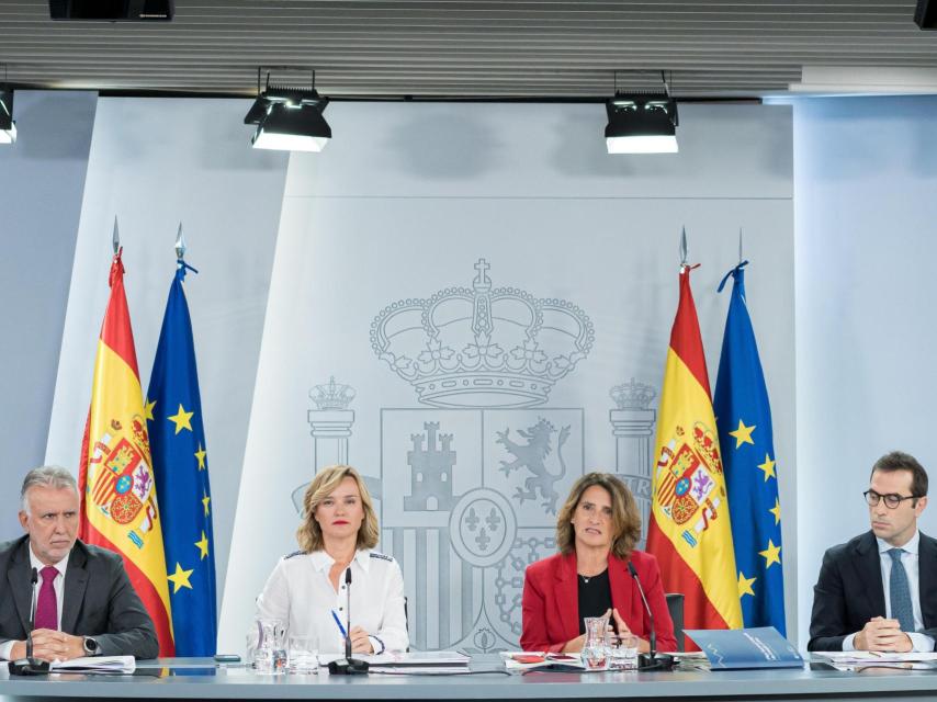 Rueda de prensa tras el Consejo de Ministros.