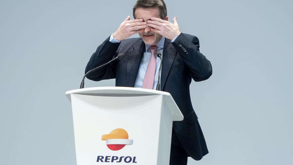 El CEO de Repsol, Josu Jon Imaz, durante la presentación de la Actualización Estratégica 2024-2027 de Repsol.