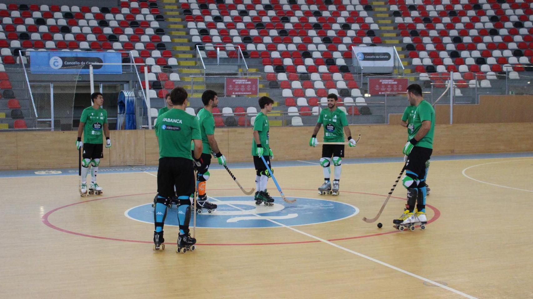 Jugadores del Liceo durante un entrenamiento