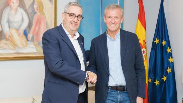 Reunión del alcalde de Ames, Blas García, y el presidente de la Xunta,  Alfonso Rueda.