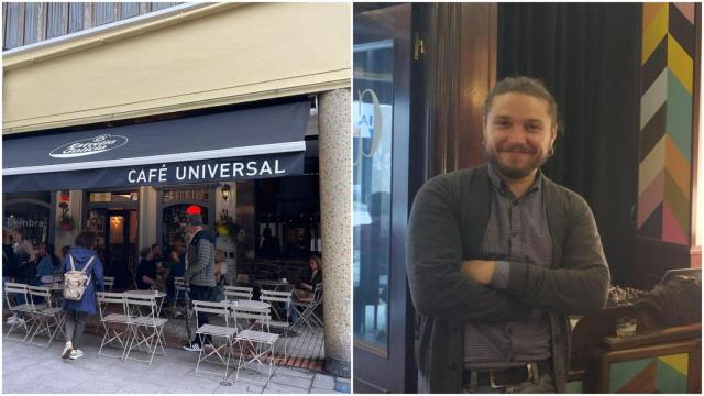 El Café Universal y Xulio Vázquez en una foto de archivo