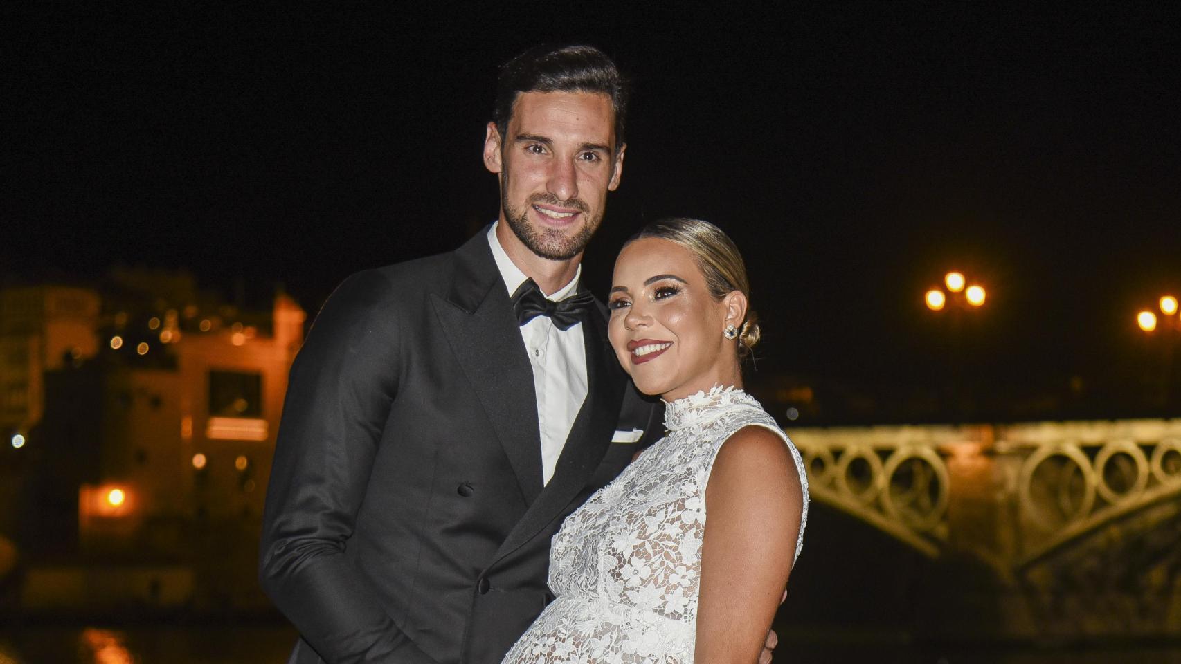 Sergio Rico y Alba Silva, hace unos días en Sevilla.