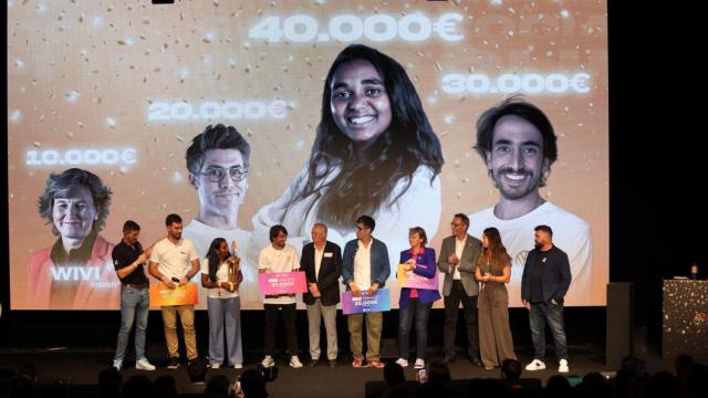 Los ganadores del Impact Social Cup de emprendimiento.