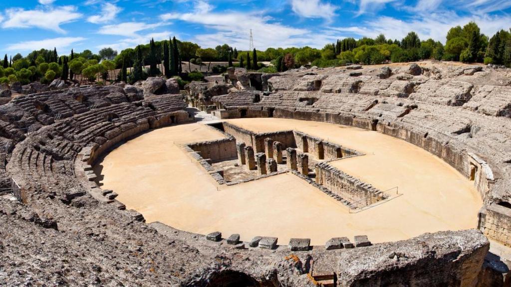 Anfiteatro romano en Santiponce, Sevilla.