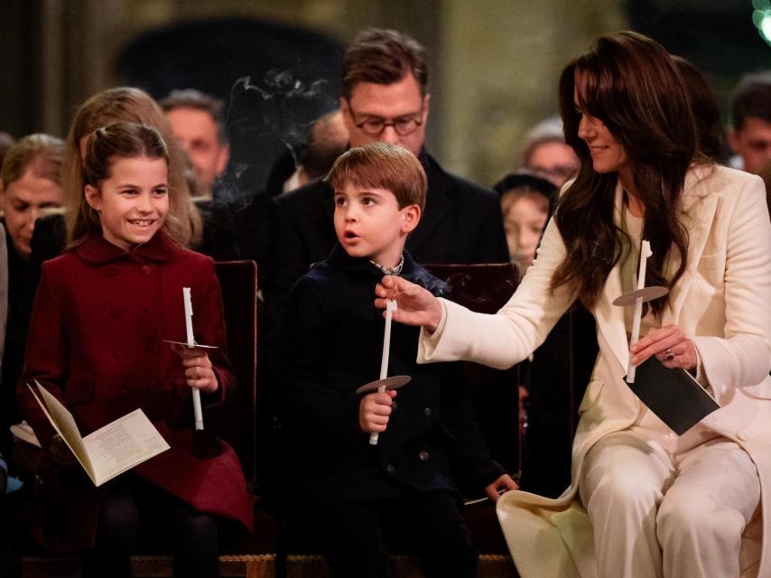 Kate, en el concierto de Navidad del año pasado con sus hijos.