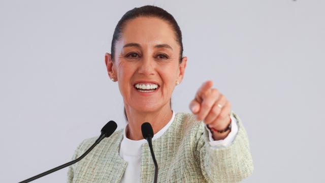 Claudia Sheinbaum, en una comparecencia pública del pasado agosto.