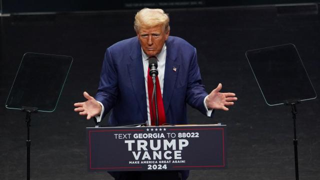 Donald Trump durante un mitin celebrado este martes en Savannah, Georgia.