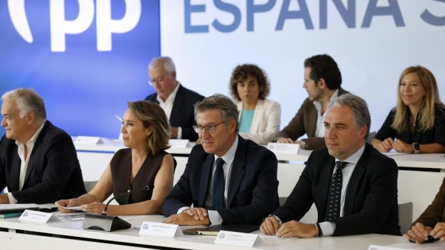 Alberto Núñez Feijóo durante el Comité Ejecutivo Nacional del PP.